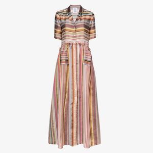 Rosie Assoulin Striped Silk-Blend Maxi Dress XS